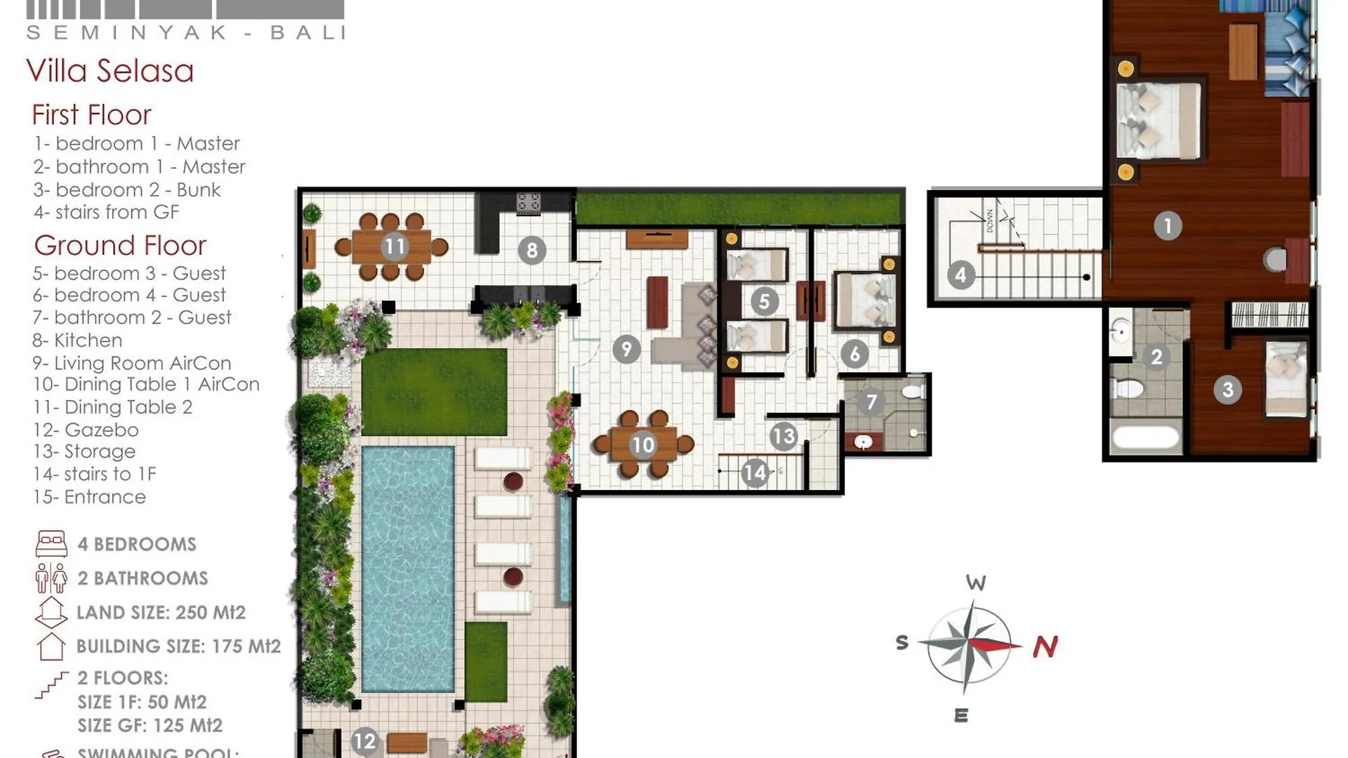 4Br Villa Selasa - Minggu Villas Seminyak Indonesia